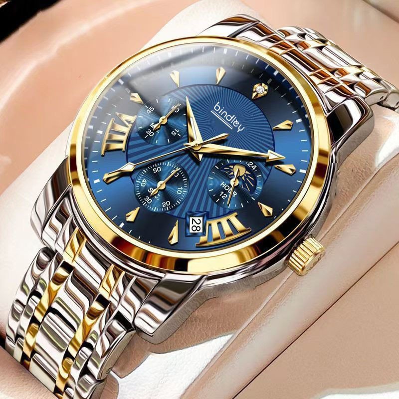 Fotillon Swiss original fully automatic non-mechanical watch hollow watch men's waterproof luminous calendar business watch