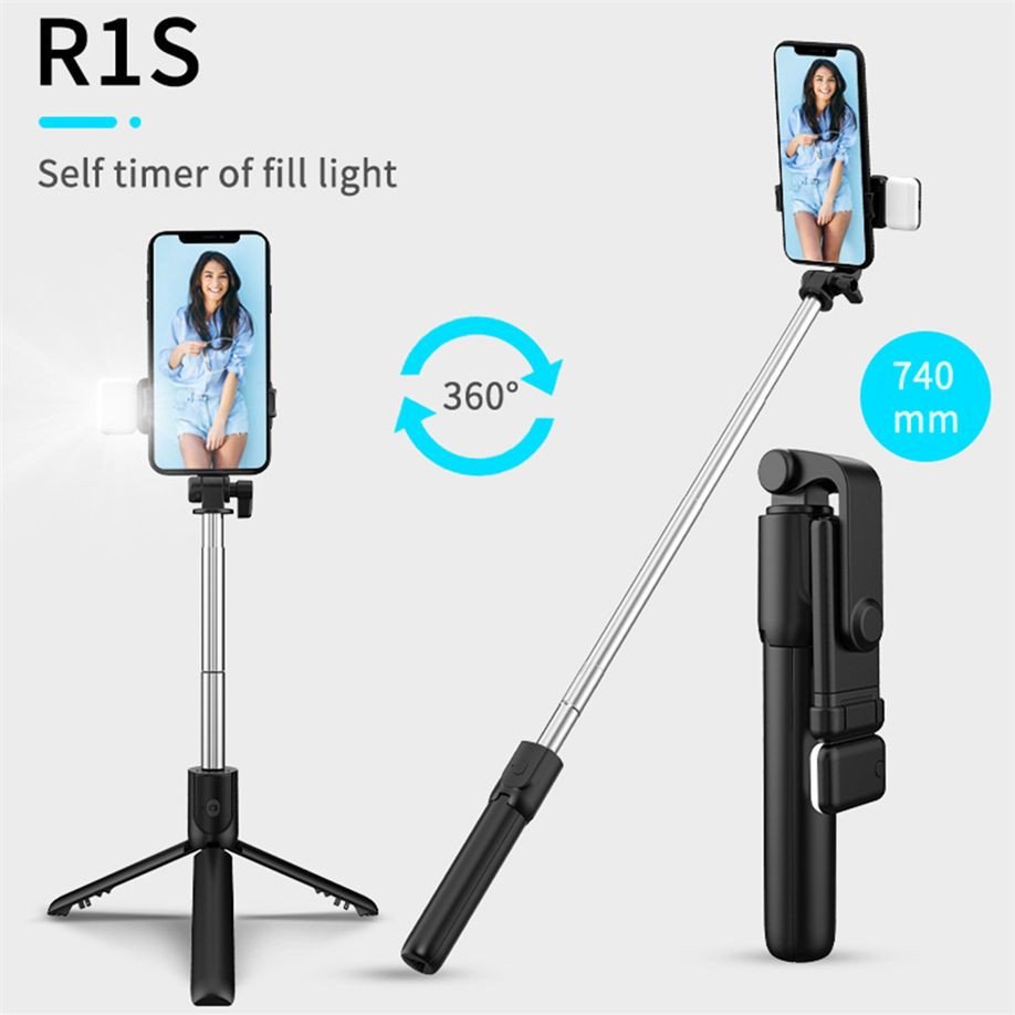 R1S Selfie Stick Wireless Remote With Fill Light