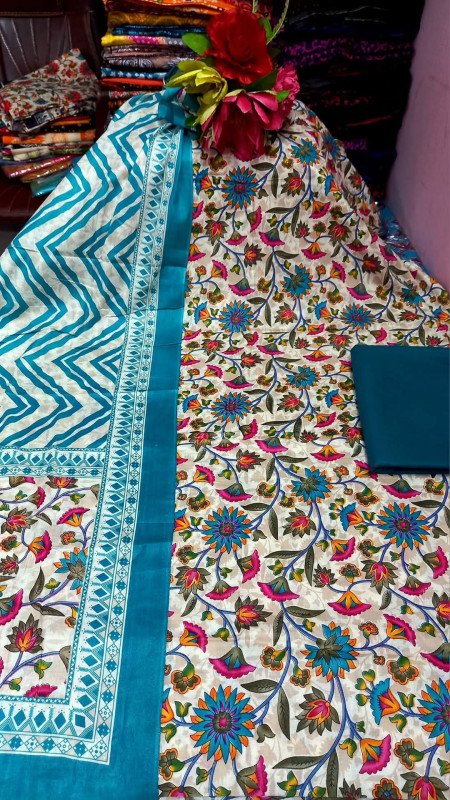 কটন বনফুল জয়পুরী থ্রিপিস/ Three pieces