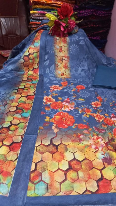 কটন বনফুল জয়পুরী থ্রিপিস/ Three pieces